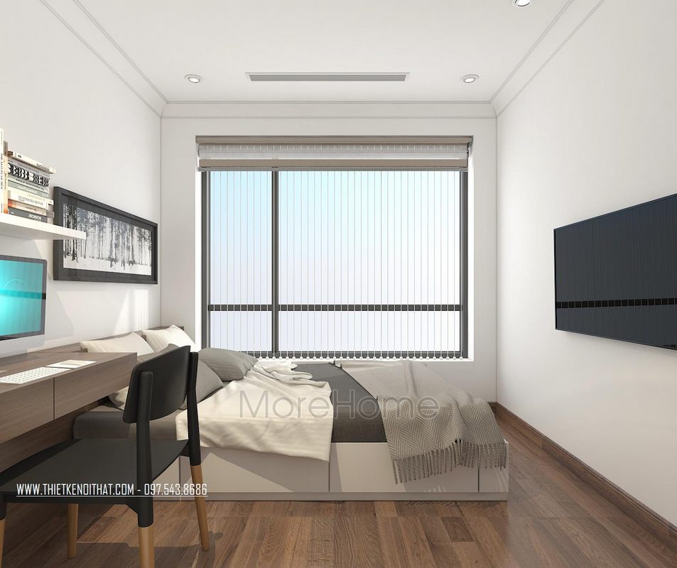 Thiết kế nội thất phòng ngủ chung cư Gardenia Mỹ Đình Nam Từ Liêm Hà Nội